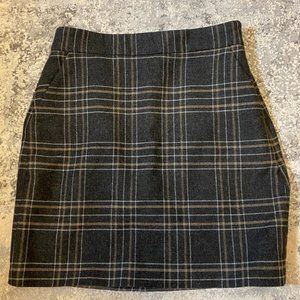 & other stories wool checkered skirt